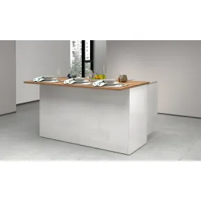 Isola Cucina 3 Ante Bianco Rovere 155x90x90 cm Legno Nobilitato 2
