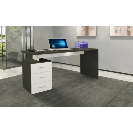 Scrivania con 3 Cassetti Bianco Report Ufficio Studio 160x60x75 cm