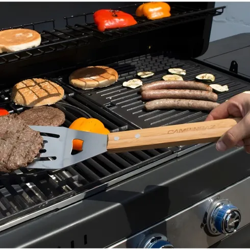 Set Utensili Barbecue Campignaz 9 Pezzi Manico in Legno Borsa Tessuto