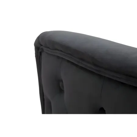 Poltrona Velluto Nero Struttura Metallo Dorato Salotto Camera da Letto
