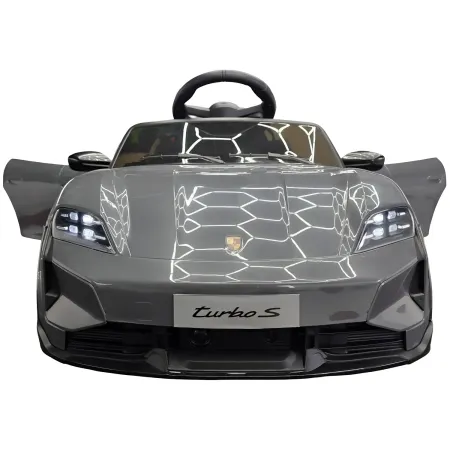 Auto Elettrica per Bambini Porsche Taycan 12V Grigio Telecomando