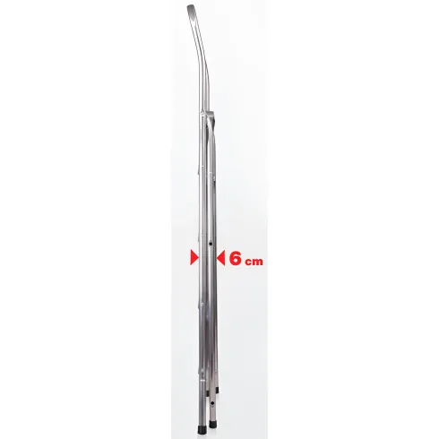 Sgabello Scaletta Pieghevole Facal 4 Gradini Antiscivolo Acciaio Nero