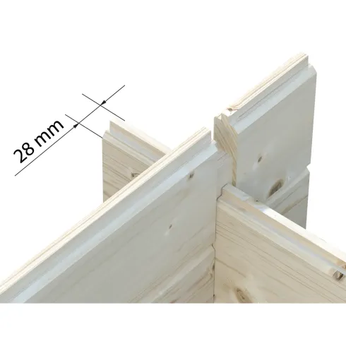 Casetta da Giardino in Legno 138x158 cm 28 mm Blockhouse