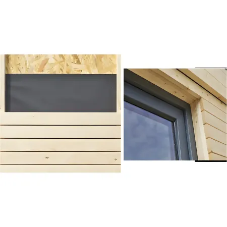 Casetta in Legno Abitabile 5x3.6 metri Parete Isolanti Porta Finestra Giardino | BricoShop24
