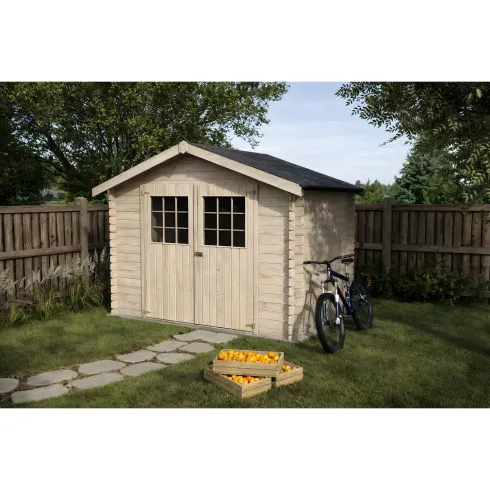 Casetta in Legno 3x2 mt Block House 28 mm Moderna Porta Attrezzi da Giardino | BricoShop24