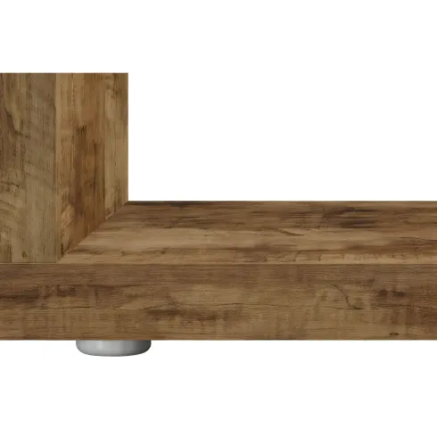 Tavolino da Caffè 55 cm in Legno Acero 2 Ripiani da Soggiorno Moderno