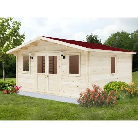 Casetta in Legno 5x5 mt 44 mm Rimessa Attrezzi Blockhouse da Giardino
