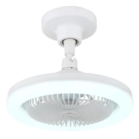 Ventilatore Soffitto con Luce LED Dimmerabile Bianco Tondo Telecomando