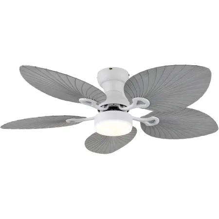 Ventilatore Soffitto con Luce Regolabile Bianco Grigio 22W Telecomando