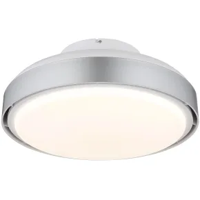 Ventilatore da Soffitto Plafoniera LED Dimmerabile 45 cm Bianco Argento