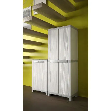 Armadio in Resina Tuttopiani da Esterno Mobile Balcone Plastica con Ripiani