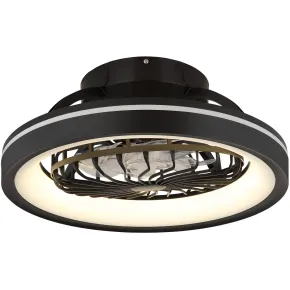 Ventilatore da Soffitto con Luce Nero LED RGB Dimmerabile Telecomando