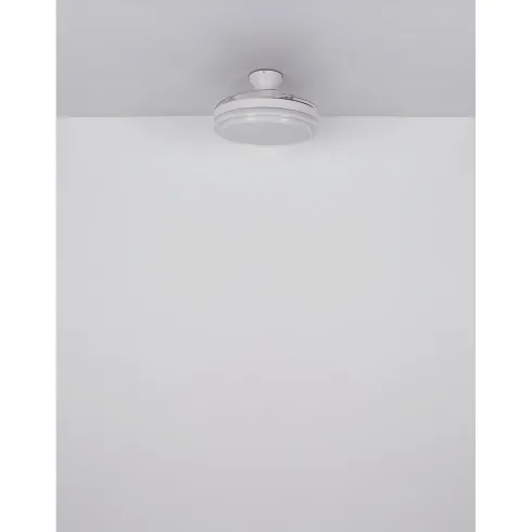 Ventilatore Soffitto con Luce Bianco 106 cm LED CCT Pale Richiudibili