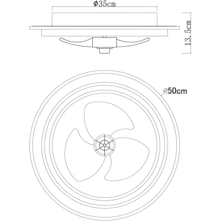 Ventilatore Soffitto con Luce Dimmerabile Nero Effetto Legno Telecomando