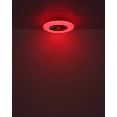 Ventilatore da Soffitto con Nero Bianco 60 cm LED RGB Telecomando
