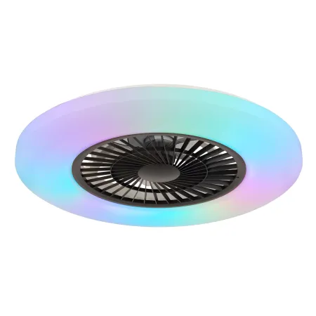 Ventilatore da Soffitto con Nero Bianco 60 cm LED RGB Telecomando