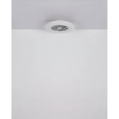 Ventilatore da Soffitto con Argento Bianco 60 cm LED RGB Telecomando
