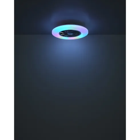 Ventilatore da Soffitto con Argento Bianco 60 cm LED RGB Telecomando
