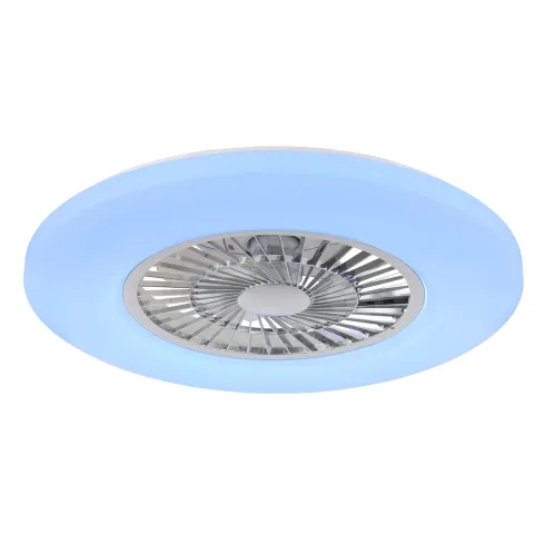 Ventilatore da Soffitto con Argento Bianco 60 cm LED RGB Telecomando