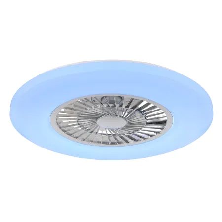 Ventilatore da Soffitto con Argento Bianco 60 cm LED RGB Telecomando