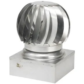 Camino Eolico Turbina Acciaio Inox 27x27 Aspiratore Comignolo Girevole