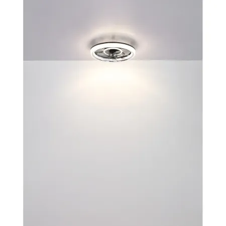 Ventilatore da Soffitto con Luce Nero Cristalli LED Dimmer Telecomando