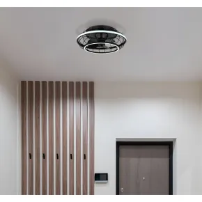 Ventilatore Soffitto con Luce Doppio LED Dimmerabile Nero Opale 2