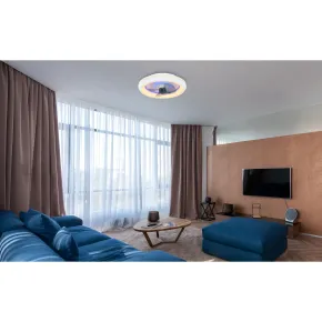 Ventilatore Soffitto con Luce Notturna CCT Telecomando Dimmer Bianco 2