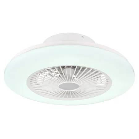 Ventilatore da Soffitto con Luce in Metallo Bianco 50 cm Telecomando