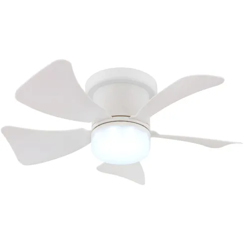 Ventilatore da Soffitto con Luce LED CCT Regolabile Bianco 5 Pale