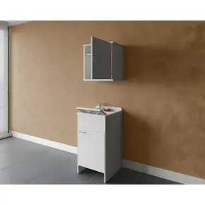 Mobile Lavatoio 45x50x85 cm con Pensile 45x34x52 cm 1 Anta 2