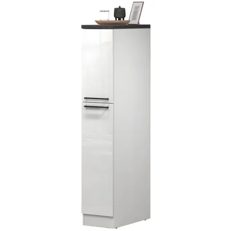 Colonna Portaspezie Bianco Lucido Report 2 Cassetti Soft Close Legno