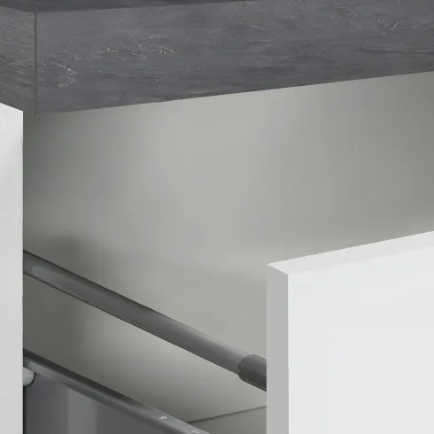 Colonna Portaspezie Bianco Lucido Report 2 Cassetti Soft Close Legno