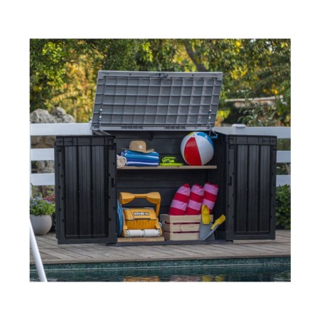 Box Porta Attrezzi da Giardino Keter Nero per Esterno Ripostiglio in Resina | BricoShop24