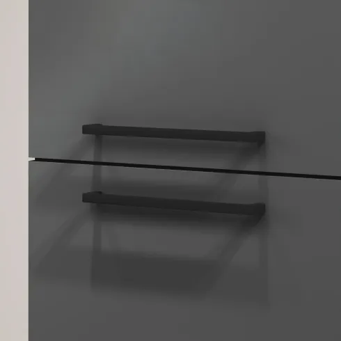 Colonna Portaspezie Antracite 2 Cassetti Soft Close Legno Nobilitato