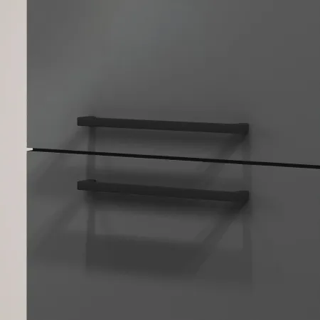 Colonna Portaspezie Antracite Rovere 2 Cassetti Soft Close in Legno