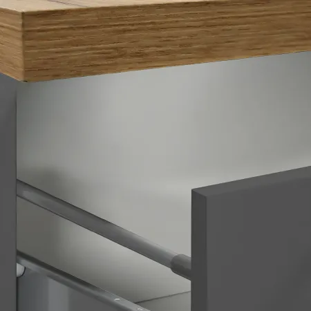Colonna Portaspezie Antracite Rovere 2 Cassetti Soft Close in Legno