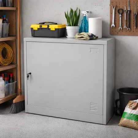 Armadietto Multiuso con Chiave Armadio Basso in Lamiera Acciaio | BricoShop24
