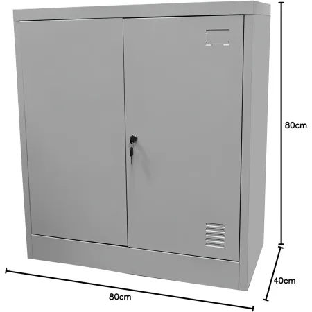Armadio Basso 80 cm in Lamiera Acciaio Armadietto Multiuso | BricoShop24