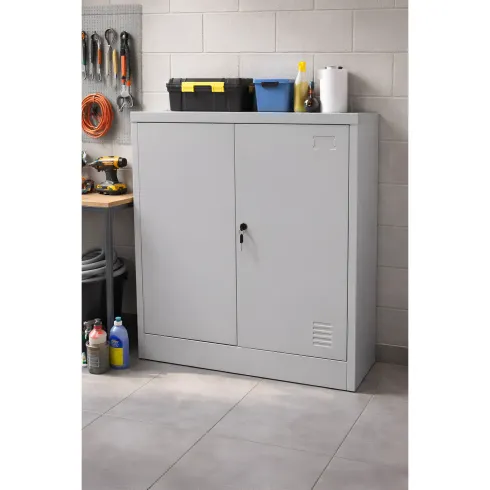 Armadio Basso 80 cm in Lamiera Acciaio Armadietto Multiuso | BricoShop24