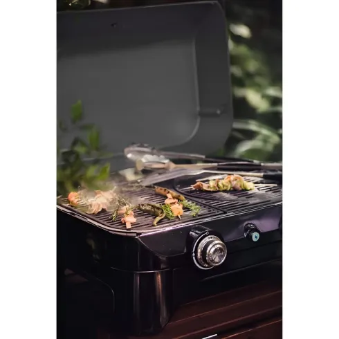 Barbecue a Gas 2 Fuochi Campignaz da Tavolo 65x52x36 cm Coperchio