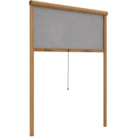 Zanzariera a Rullo Verticale 140x160 Riducibile in Alluminio Bronzo