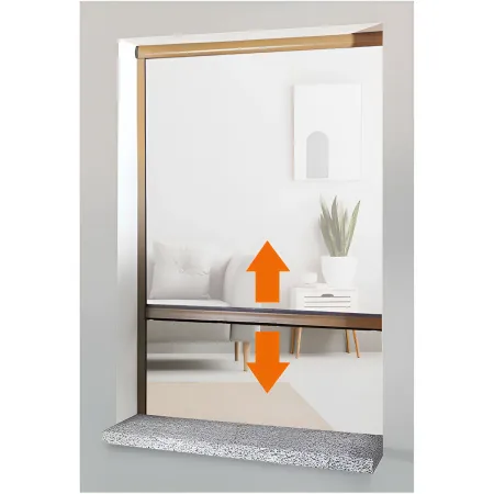 Zanzariera a Rullo Verticale 160x160 Riducibile in Alluminio Bronzo