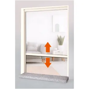 Zanzariera a Rullo Verticale 140x160 Riducibile in Alluminio Avorio 2