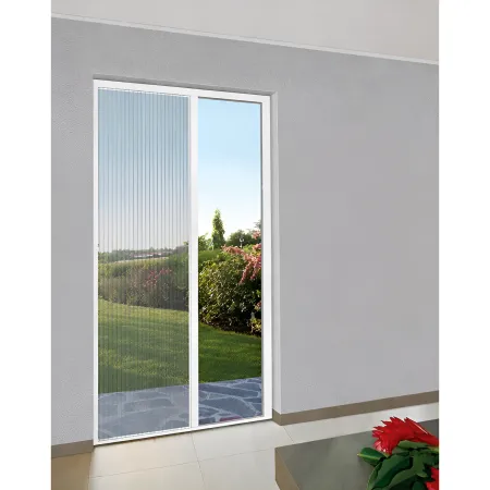 Zanzariera Plissettata Laterale Bianco Guida Bassa Porta 150x240