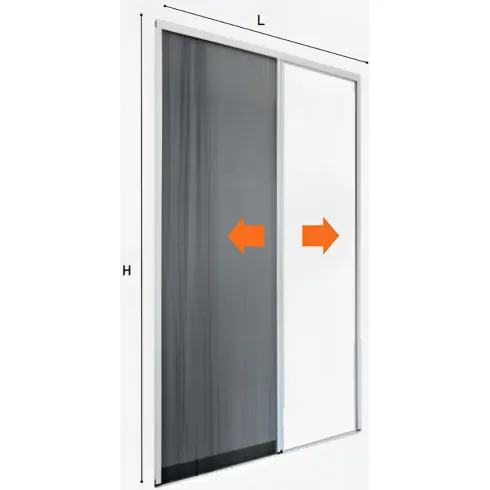 Zanzariera Plissettata Laterale Marrone Guida Bassa Porta 105x240