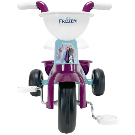 Triciclo Primi Passi per Bambini Frozen Disney 3 Ruote 2 Cestini