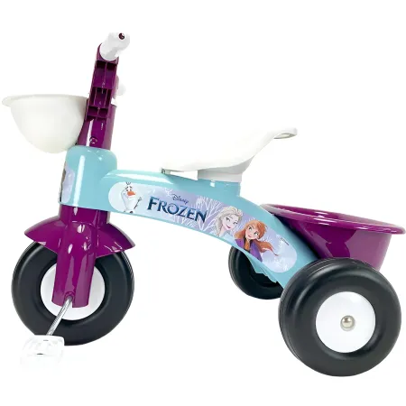 Triciclo Primi Passi per Bambini Frozen Disney 3 Ruote 2 Cestini