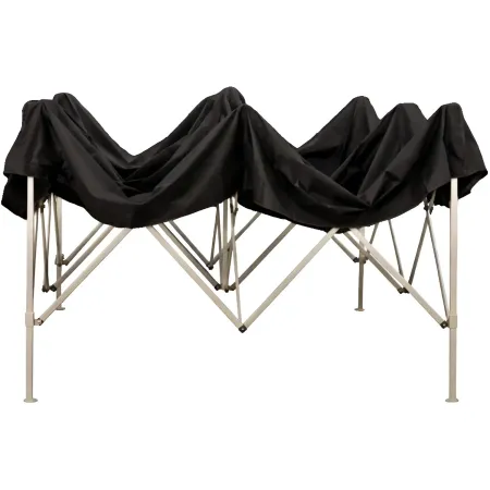 Gazebo da Giardino 3x3 a Fisarmonica Impermeabile Nero con Sacca