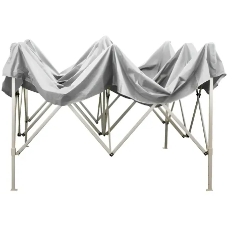 Gazebo 3x6 Chiusura Fisarmonica Impermeabile Bianco Altezza Regolabile
